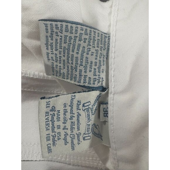 ROBINS military cargo pant sz 38 white w black diamond aurum crystals NWOT $349 - Picture 7 of 9